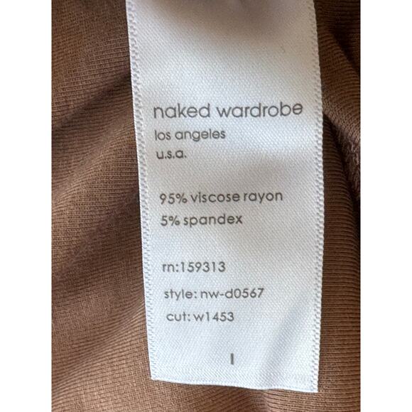 New ~ NAKED WARDROBE ~ Cutout Sleeveless Midi Dress Size L VISCOSE soft - Picture 6 of 6